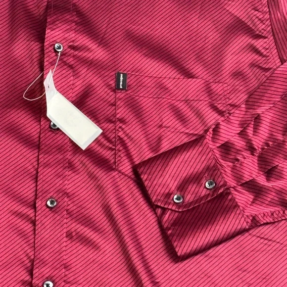 Men's Red Striped Shirt - Picture 4 of 9